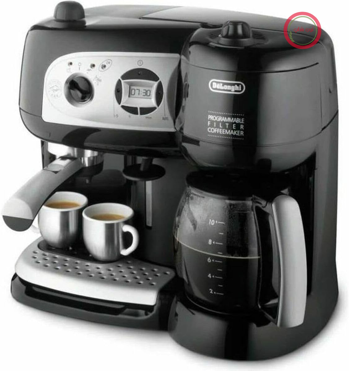 دستگاه اسپرسو و قهوه ساز De’Longhi BCO264.1 در یک دستگاه، با پمپ، مشکی، 38 × 24 × 35 سانتی‌متر