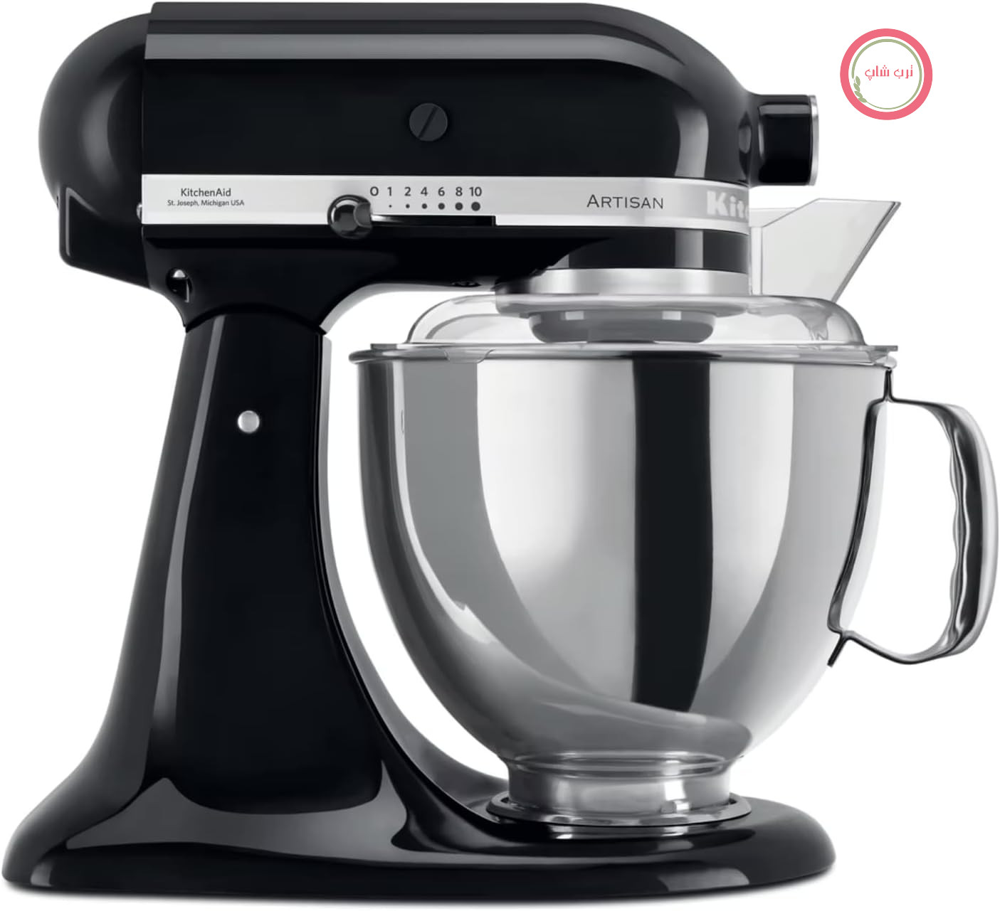 میکسر آشپزخانه KitchenAid - مدل Artis – دستگاه غذاساز با قابلیت شیب‌دار – دستگاه خمیرزن با ۵ لوازم جانبی – ۲ کاسه از جنس استیل – حجم ۴.۸ لیتر – رنگ اِوکس مشکی