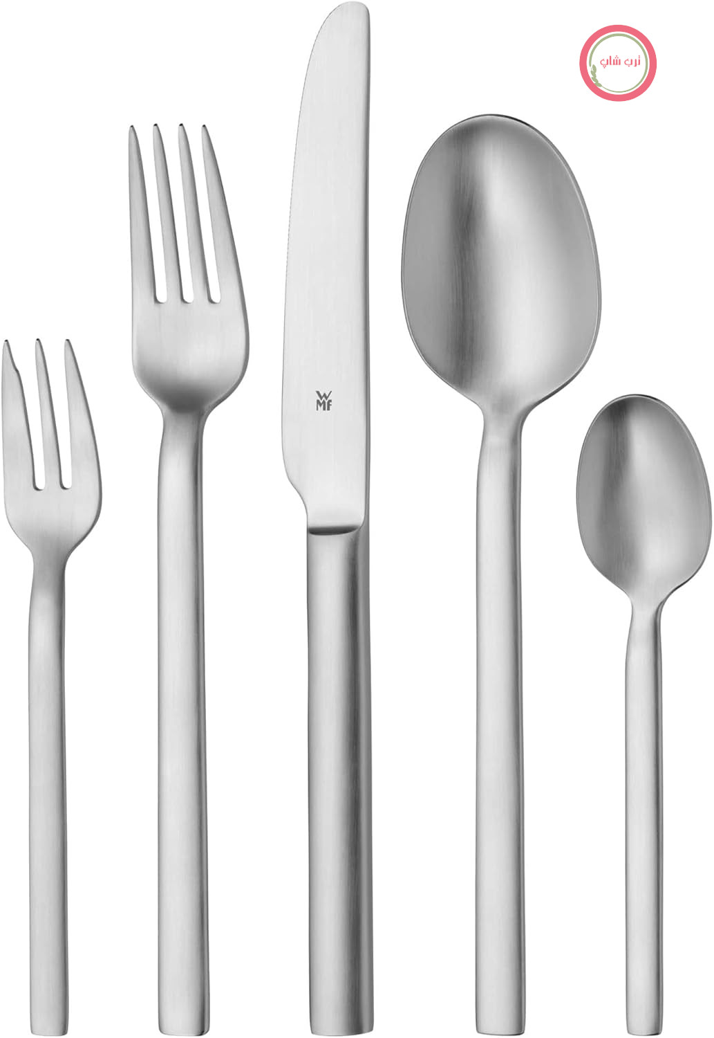 سرویس کارد و چنگال WMF Alteo، 6 تکه برای 30 نفر، چاقوهای مونوبلاک، کرومارگان مات، استیل ضد زنگ، قابل شستشو در ماشین ظرفشویی