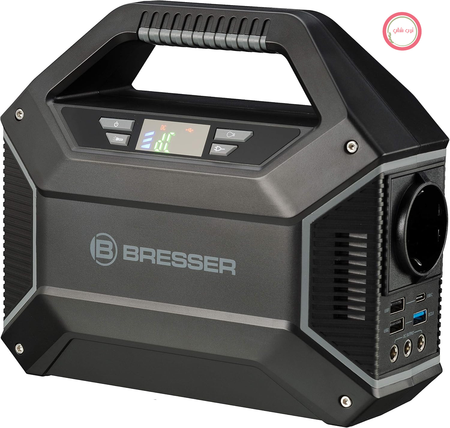 پاوربانک ۱۰۰ واتی Bresser Mobile Power Station برای تلسکوپ‌ها یا سایر دستگاه‌های الکترونیکی با ۳ پورت USB و ۱ پورت ۲۳۰ ولت