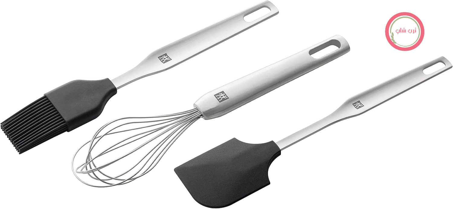 ست ابزار پخت و پز Zwilling - شامل برس، چنگال و همزن با سیلیکون - استیل ضد زنگ
