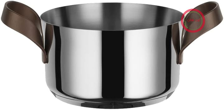 قابلمه Alessi Edo PU101/16 - دارای دو دسته از جنس استیل ضد زنگ 18/10، دسته‌ها از جنس استیل ضد زنگ 18/10 با پوشش PVD، قهوه‌ای