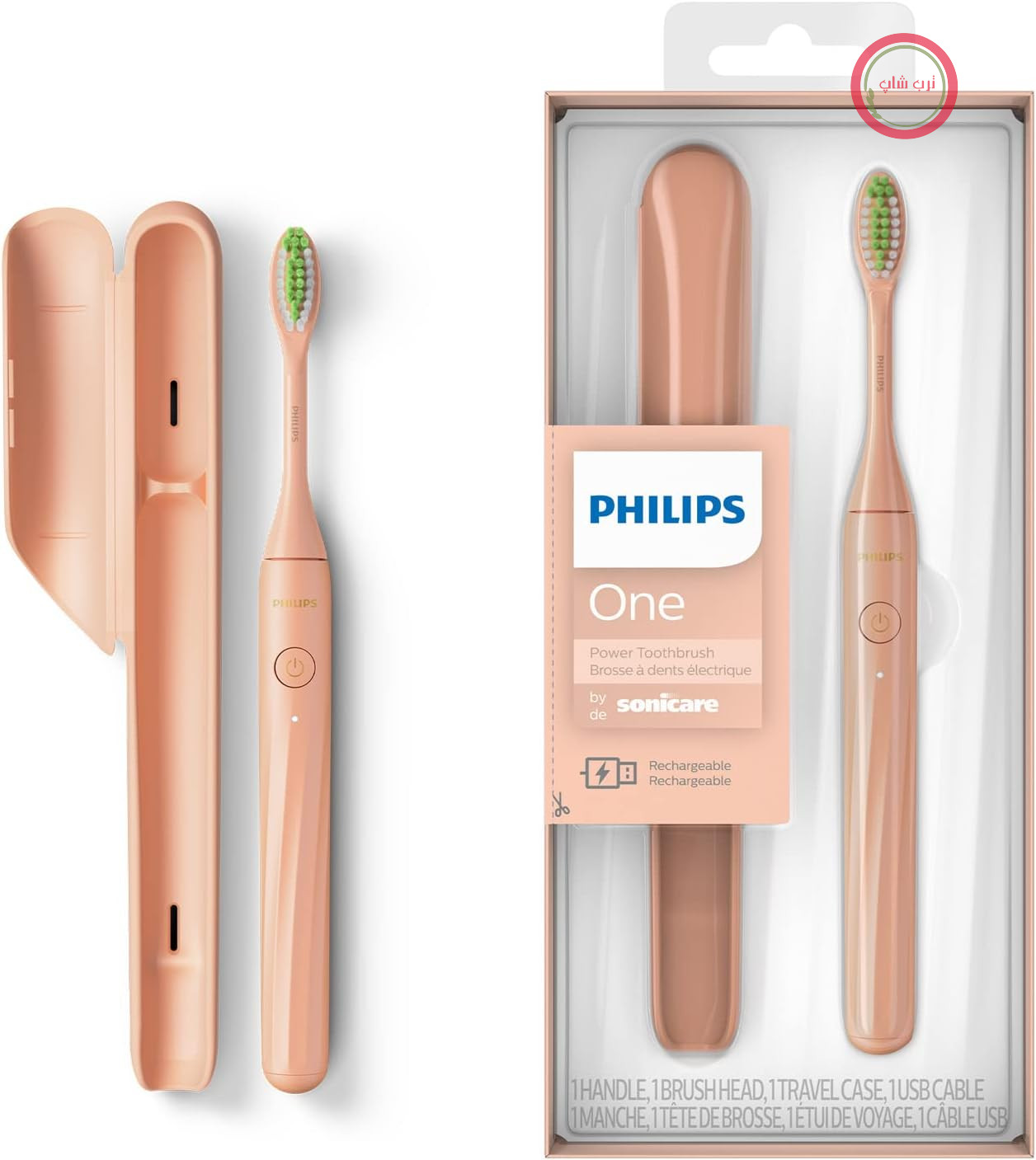 مسواک برقی فیلیپس وان با قابلیت شارژ از طریق USB، نقره‌ای (مدل HY1200/25)