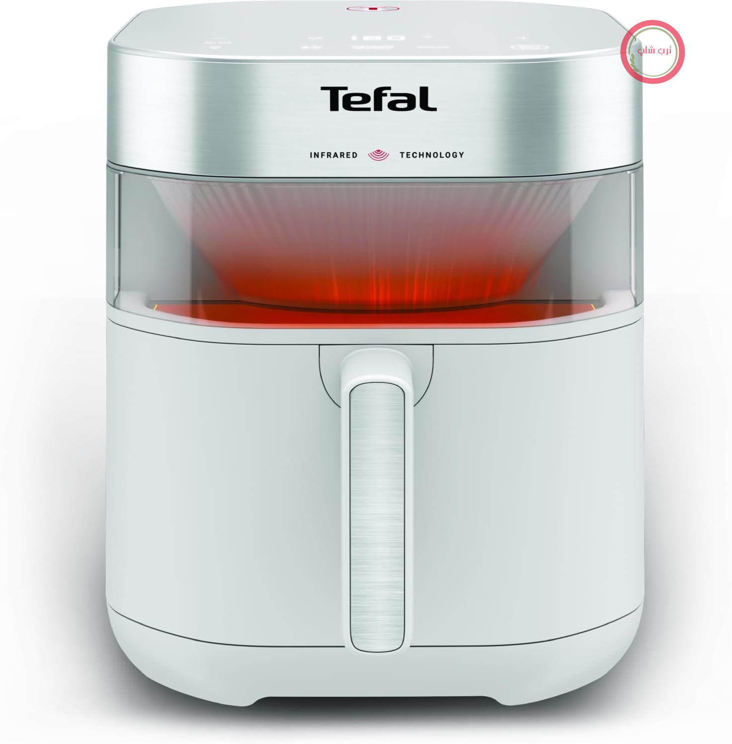 Tefal Easy Fry فرینچر هوا گرم، تا 99 درصد چربی کمتری، فناوری انفراسراد، 7 لیتر، کنترول دیجیتال، پنجره دید، خاموش کردن اتوماتیک، قابلیت نگه داشتن گرما، ماشین ظرفشویی، سفید، EY831GE0