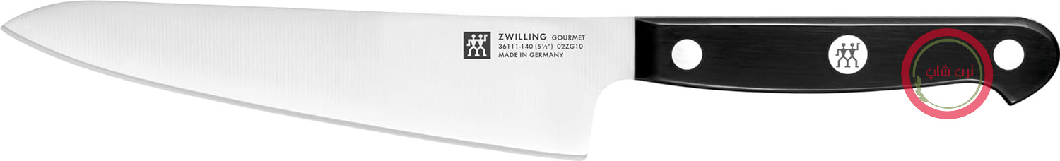 چاقوی آشپزی گورتیم زولینگ آلمان ZWILLING - مدل کامپکت، 14 سانتی‌متر - استیل ضد زنگ، دسته پلاستیکی ارگونومیک، مشکی - تولید آلمان