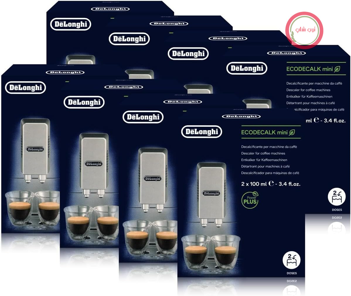 8 عدد رسوب‌زدای کوچک Delonghi Eco 200 میلی‌لیتری برای دستگاه‌های قهوه‌ساز و اسپرسوساز تمام اتوماتیک