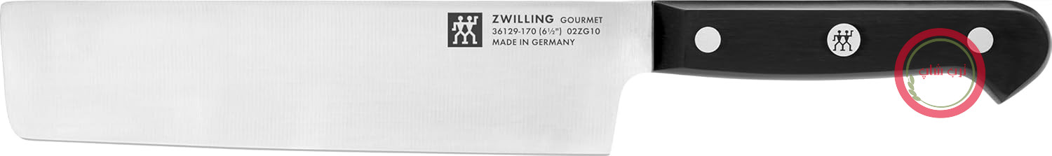 چاقوی آشپزی ZWILLING Gourmet - 17 سانتی‌متر - استیل ضد زنگ - دسته پلاستیکی ارگونومیک - مشکی - تولید آلمان