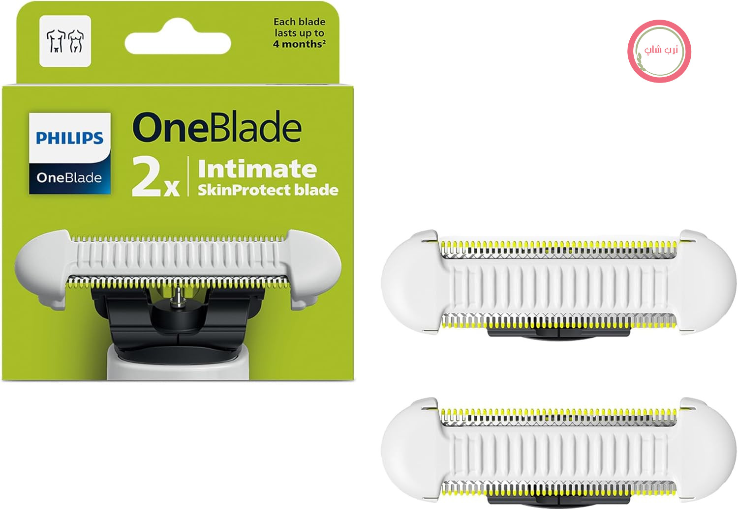 تیغه جایگزین Philips OneBlade QP229/50 Skin Protect برای ریش‌تراش و ماشین اصلاح برقی OneBlade، استیل ضد زنگ بادوام، اصلاح و پیرایش با محافظت بیشتر از پوست، بسته ۲ عددی