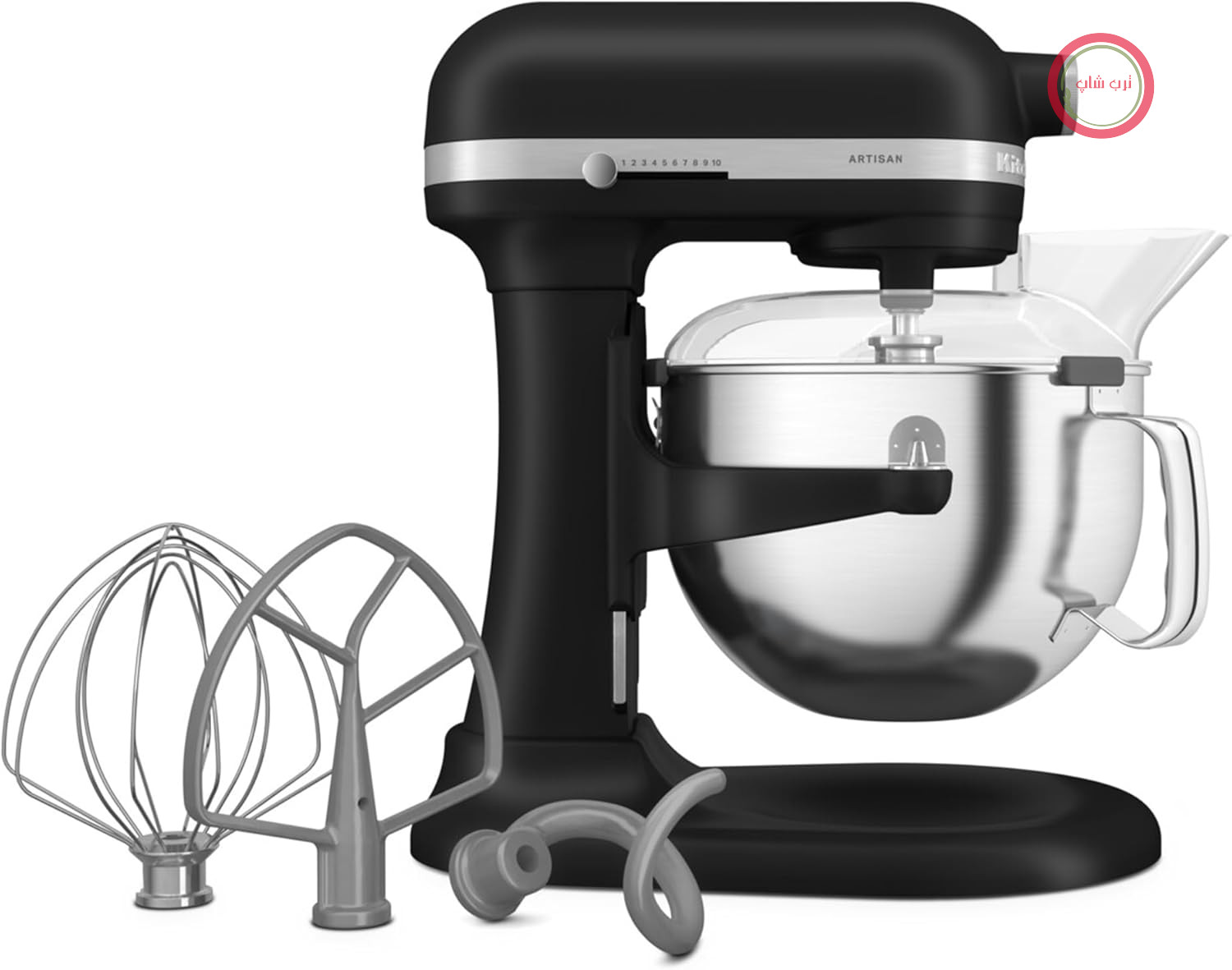 KitchenAid Artisan 5.6L Bowl Lift ماشین آشپزخانه، 11 مرحله، نرم شروع، 3 نقطه قفل ظرف، سیاره حرکت با 67 نقاط تماس، 5 لوازم جانبی, مات سیاه