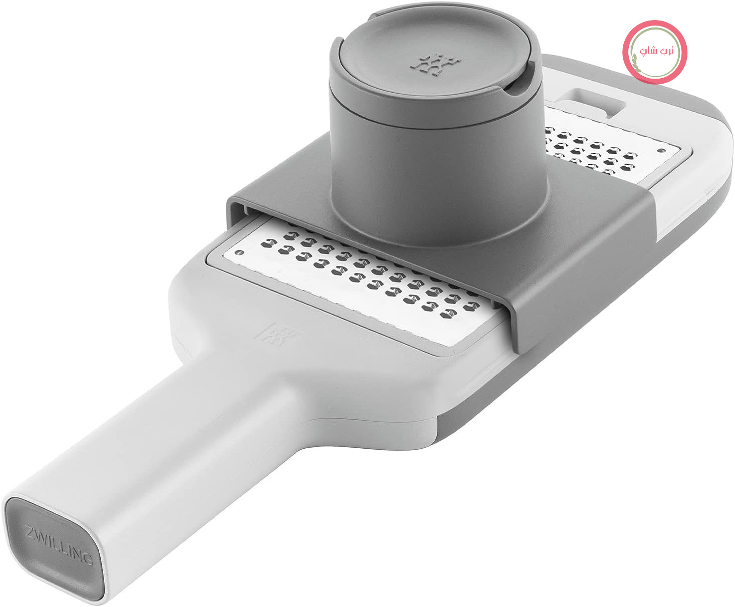 رنده چندکاره Z-Cut - برند ZWILLING - با قابلیت‌های متعدد - استیل ضد زنگ - 4 عدد تیغه قابل تعویض - فناوری رنده‌کردن دوطرفه - کاسه جمع‌کن - خاکستری