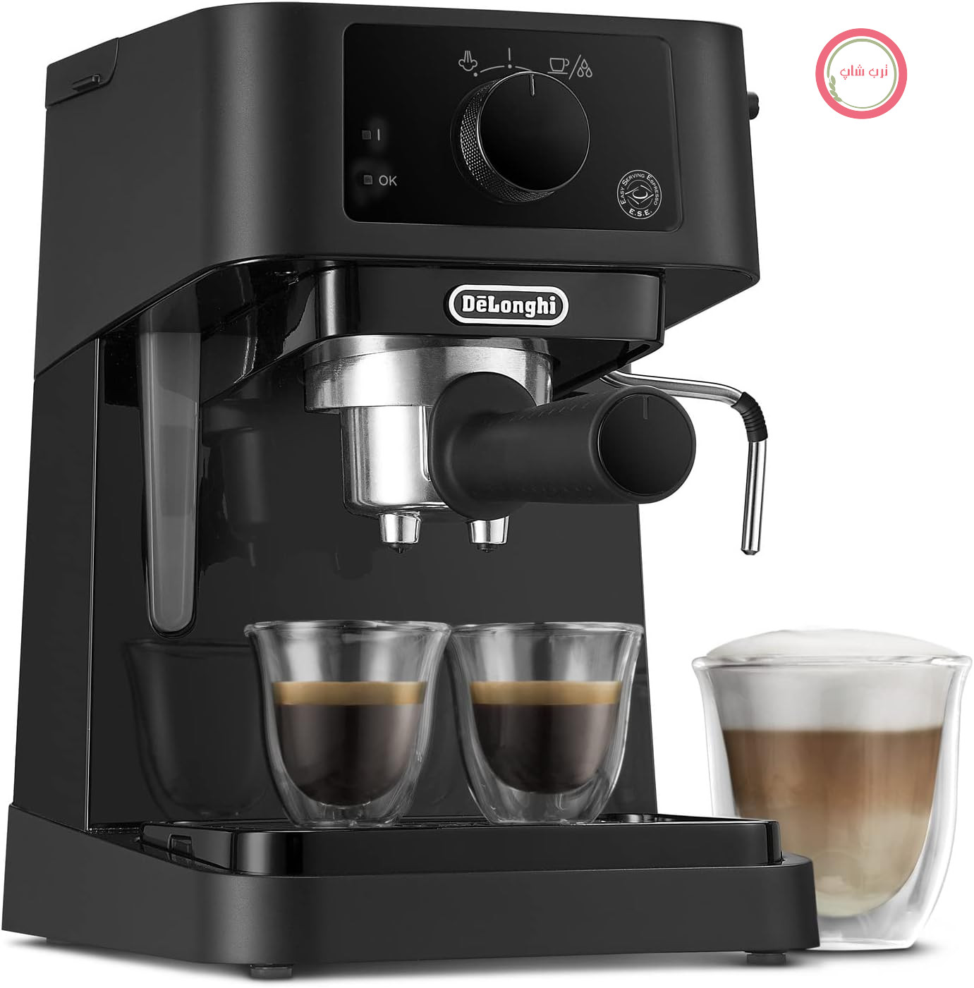 دستگاه اسپرسوساز De'Longhi Stilosa EC 235.BK – دستگاه اسپرسوساز سنتی با پورتافیلتر، دستگاه اسپرسوساز با کف‌ساز شیر دستی، برای اسپرسو آسیاب‌شده، مخزن آب ۱ لیتری، مشکی، ۱۱۰۰ وات