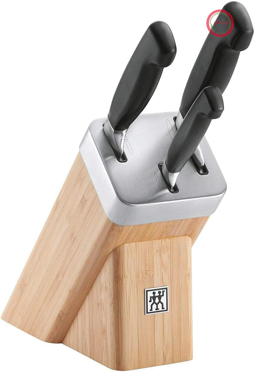 بلوک آشپزخانه چهار ستاره برند Zwilling - ساخته شده از جنس بامبو - شامل 3 عدد چاقو