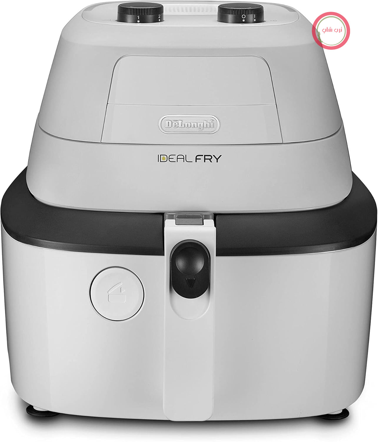 سرخ‌کن هوای گرم De'Longhi FH2101.W IDEALFRY، ظرفیت ۱ کیلوگرم، سرخ کردن سبک و سالم، پنل کنترل دستی، مخزن ۳.۹ لیتری قابل جدا شدن، درب کاربردی و تایمر قابل تنظیم.