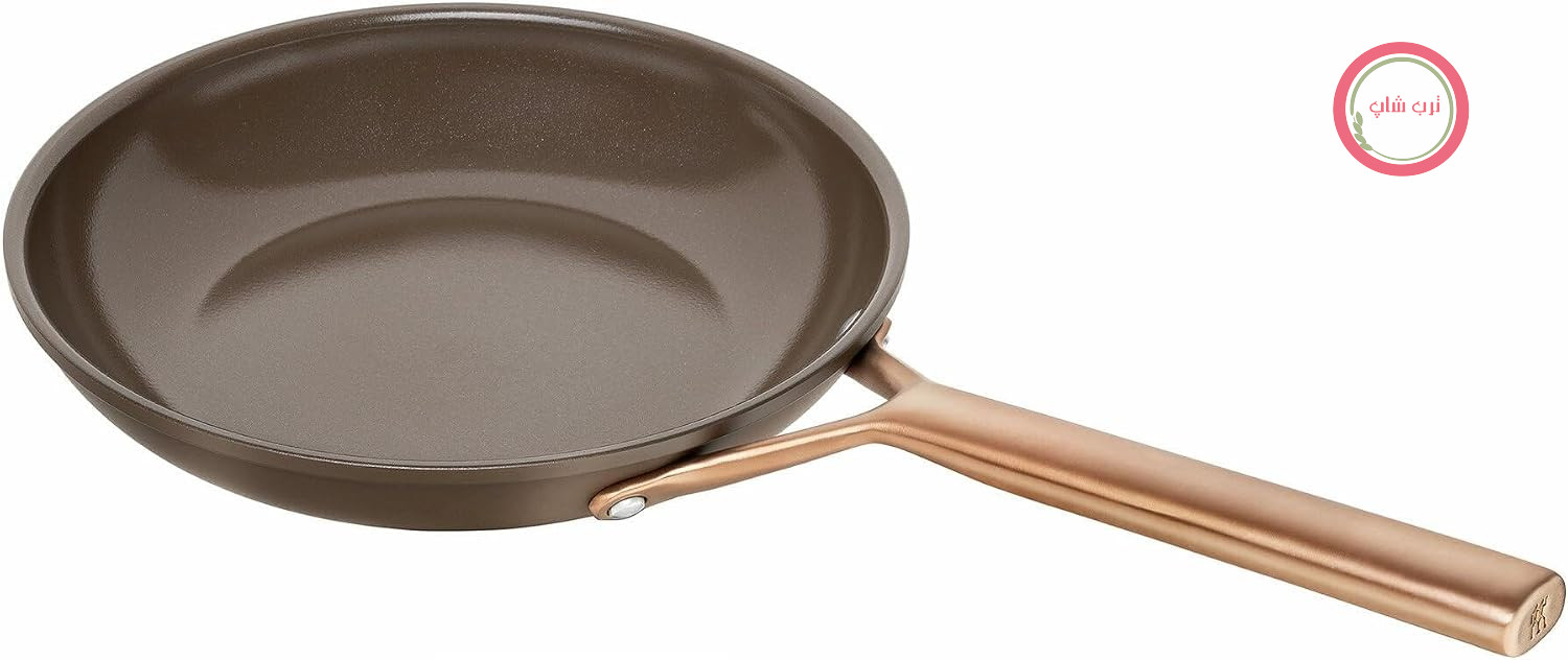 پنجره سرخ‌کردنی ZWILLING Milano - 24 سانتی متر - آلومینیوم - پوشش نچسب سرامیکی - بدون PFAS - مناسب برای فر برقی - قابل شستشو در ماشین ظرفشویی - تولید شده در ایتالیا - قهوه‌ای