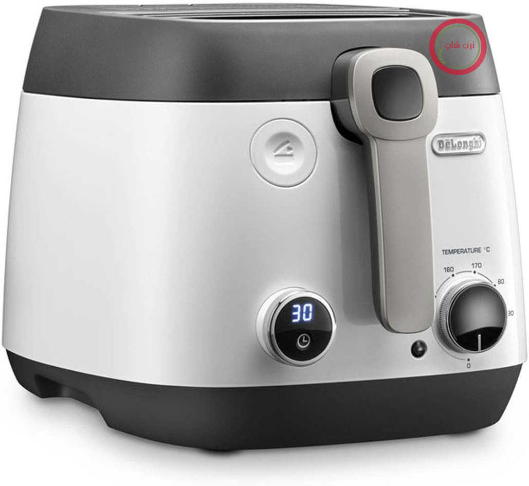 سرخ کن عمیق دلونگی FS6067، ترموستات قابل تنظیم، عملکرد تایمر، ظرفیت 2.4 لیتر، 1800 وات، سفید/مشکی