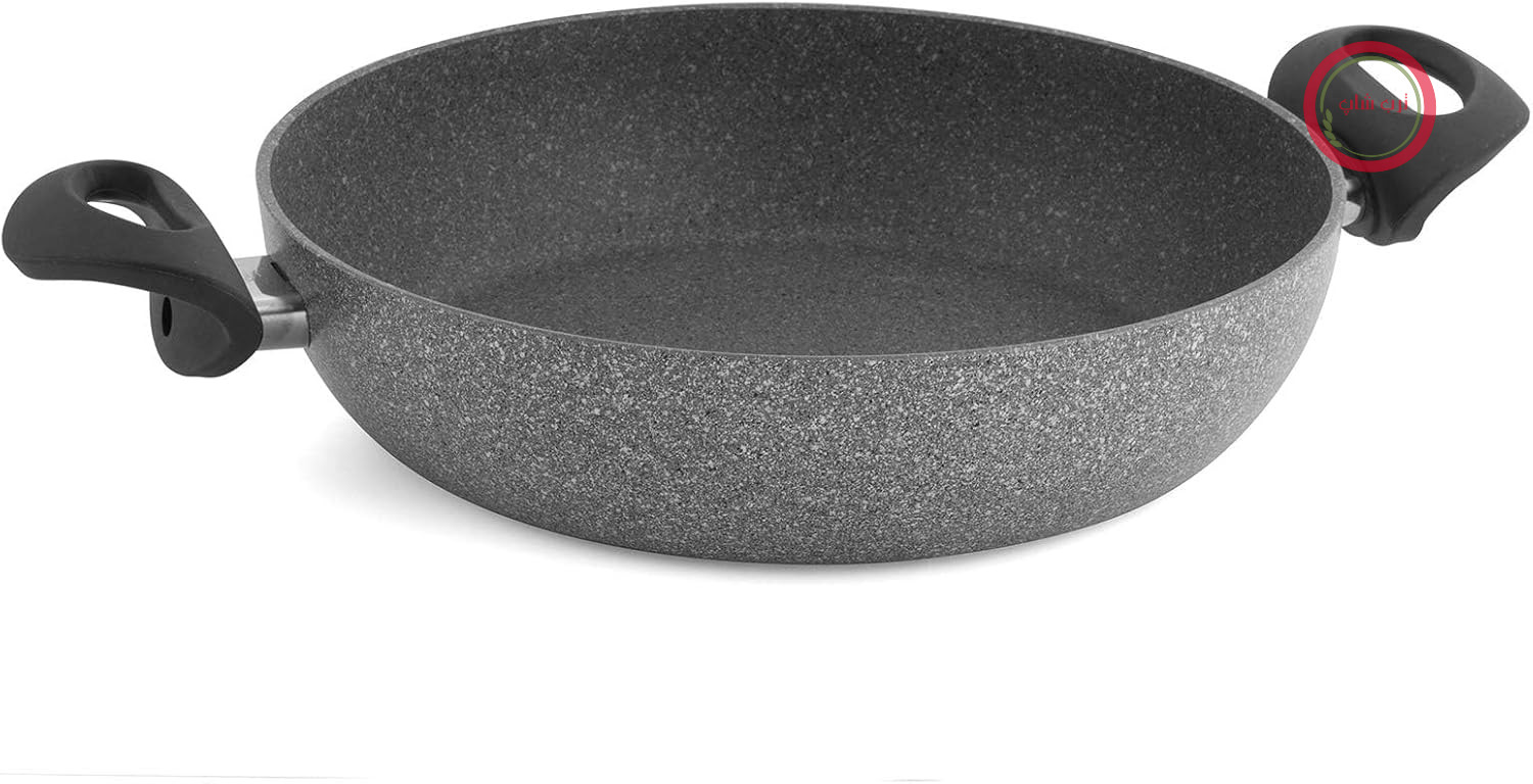 ماهیتابه Ballarini - 2 دسته - 28 سانتی متر - جنس گرانیت - سری کورтина - برای استفاده روی استیل و گاز