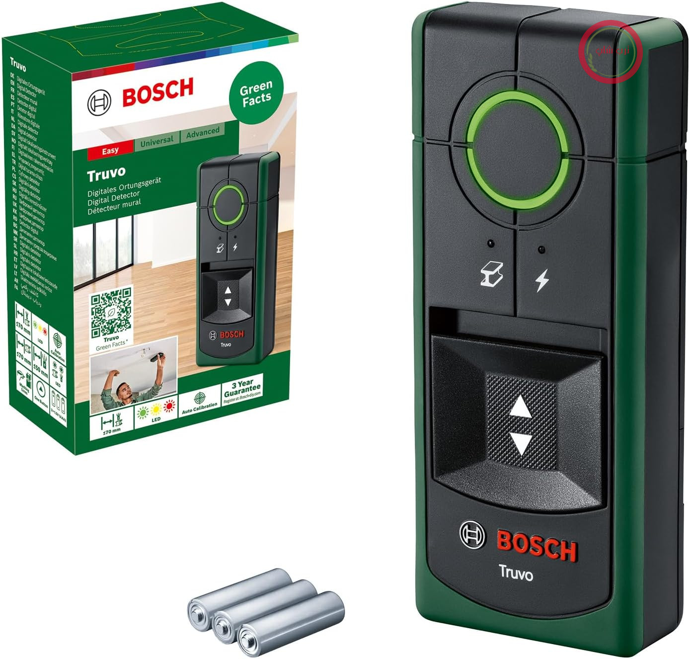 ردیاب بوش Bosch ترووو نسل دوم (کارکرد ساده با یک دکمه، مکان‌یابی آسان کابل‌های برق‌دار و اشیاء