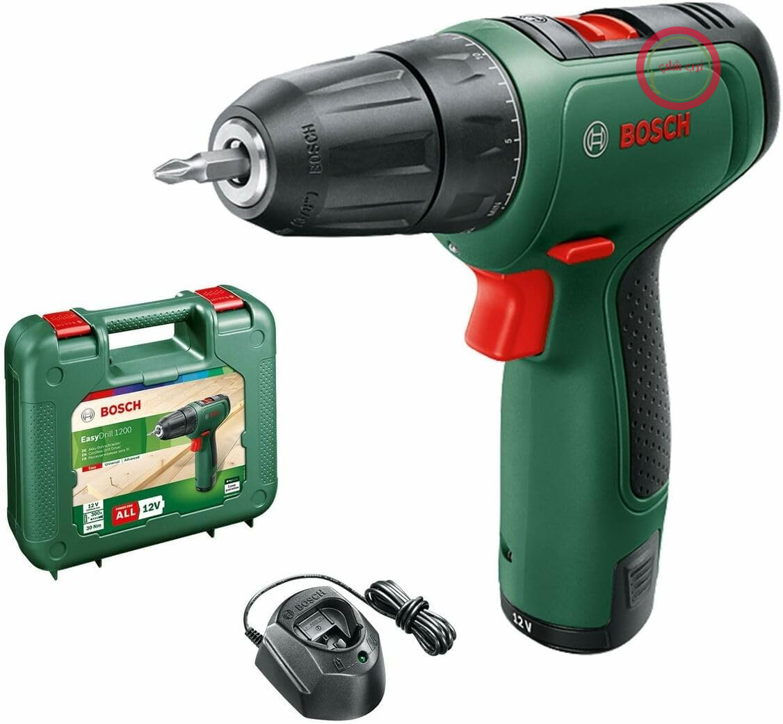 دریل پیچ‌گوشتی شارژی بوش آلمان Bosch مدل EasyDrill 1200 (باتری، سیستم ۱۲ ولت، در جعبه)