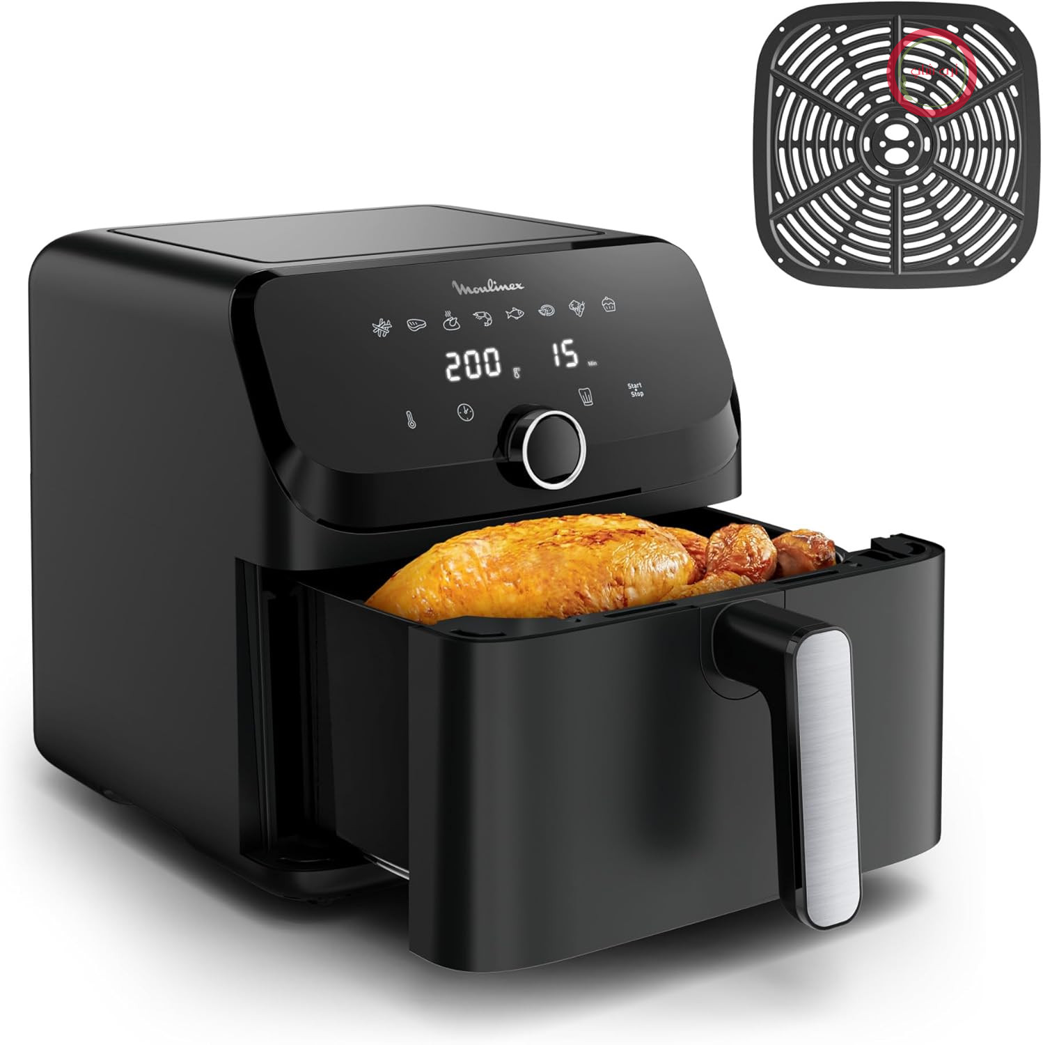 سرخ کن بدون روغن مولینکس فرانسه Moulinex مدل EZ8558F0 – ظرفیت ۷.۵ لیتر، ۸ برنامه پخت