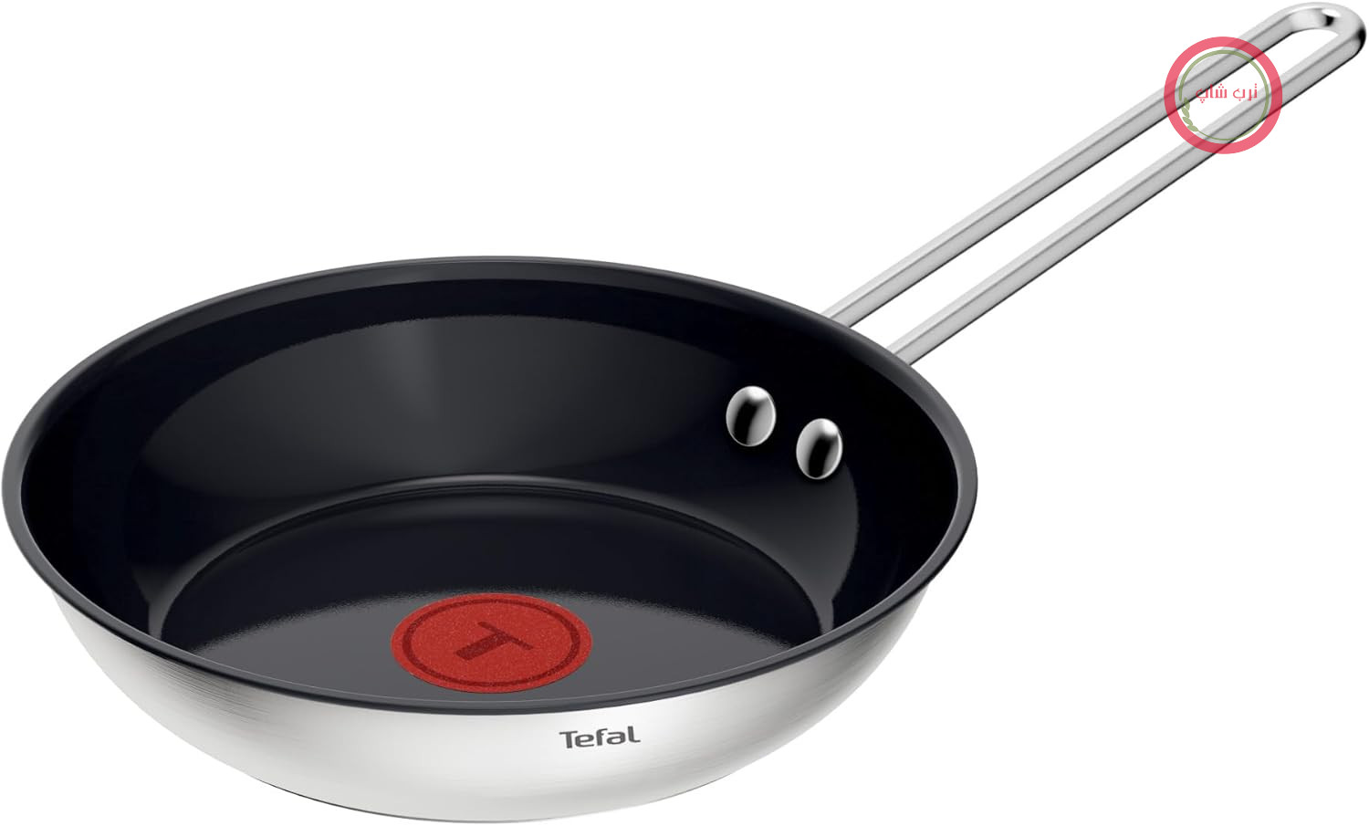 ماهیتابه سرامیکی استیل ضد زنگ Tefal Nordica 20 سانتی متر، روکش نچسب، نشانگر دمای یکپارچه ترموسیگنال، مناسب برای انواع اجاق گاز (گاز، برق، سرامیک، القایی)، استیل ضد زنگ، H8710255