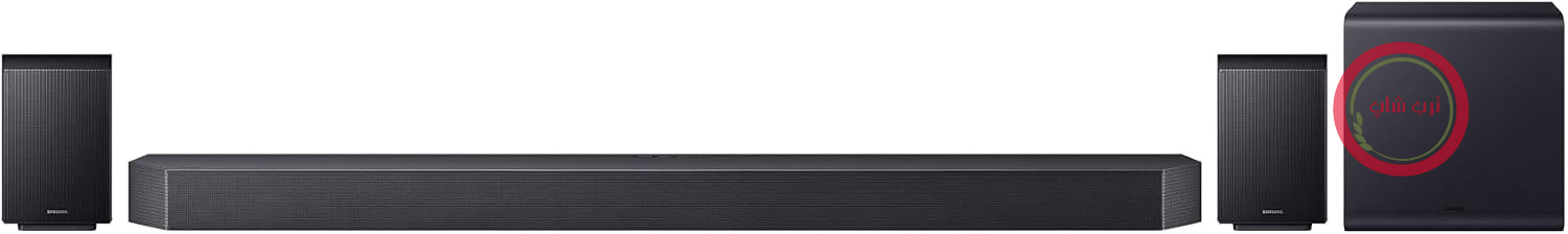 ساندبار سامسونگ Samsung مدل HW-Q995GH / Q990H سری Q با صدای فراگیر ۱۱.۱.۴ کاناله برای تلویزیون، ساب ووفر دوگانه بی‌سیم ۸ اینچی، بلندگوهای عقب ۴.۰.۲ اینچی، دالبی اتموس بی‌سیم و DTS:X، SpaceFit Sound Pro، Q-Symphony، الکسا