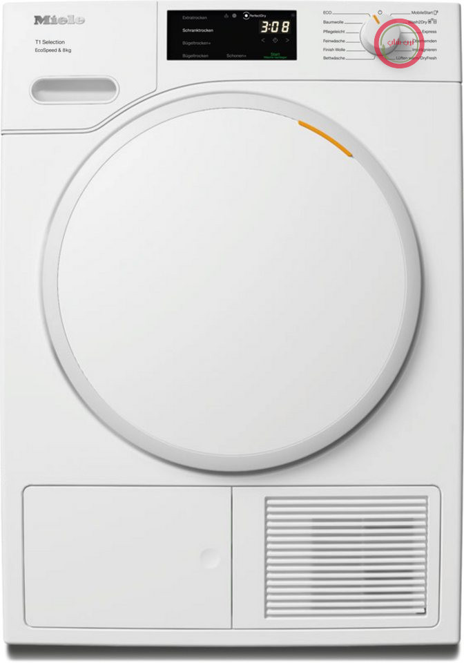 خشک‌کن Miele TSB643WP EcoSpeed 8 کیلوگرمی با پمپ حرارتی، آزمایش شده برای 20 سال مراقبت کامل از لباس‌ها، 25 سال گارانتی موتور