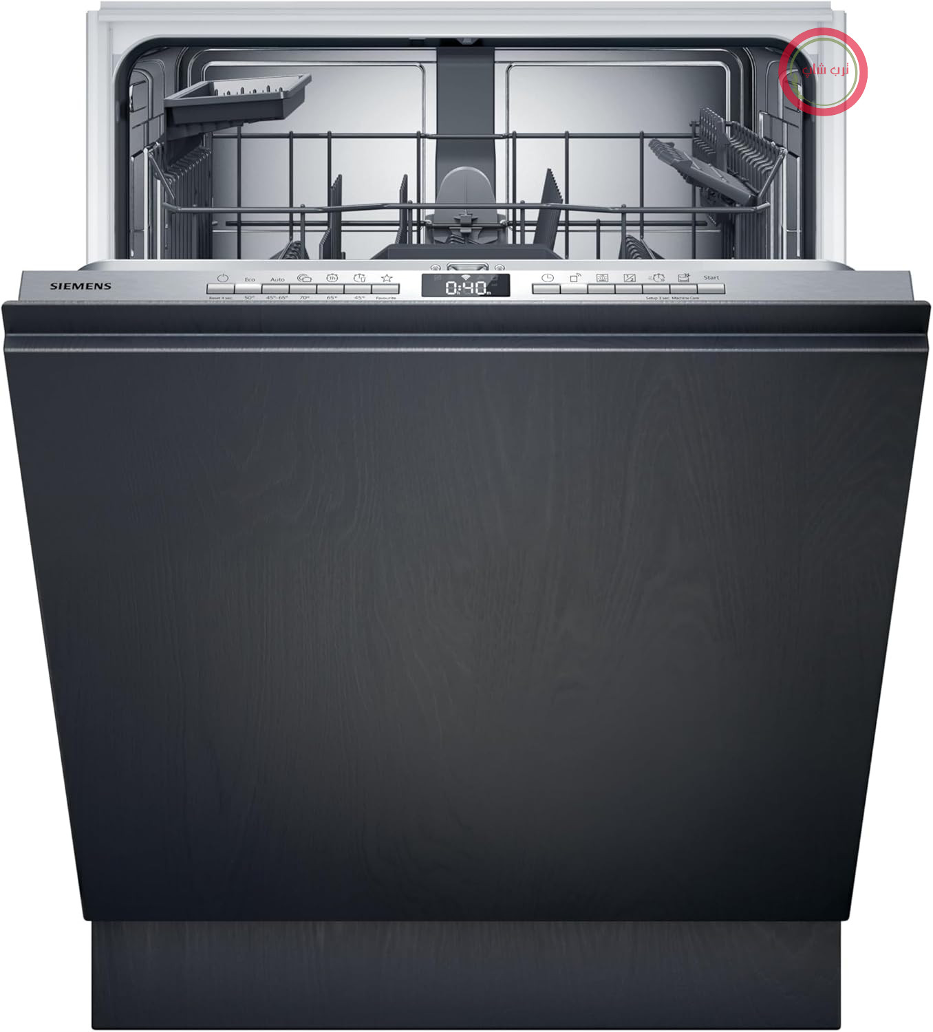 ماشین ظرفشویی زیمنس SN63HX16AE iQ300، ماشین ظرفشویی کاملاً یکپارچه 60 سانتی‌متری، ساخت آلمان، سبد کارد و چنگال، smartStart، شستشوی سه برابر سریع‌تر، برنامه HygienePlus، intensiveZone، infoLight، aquaStop