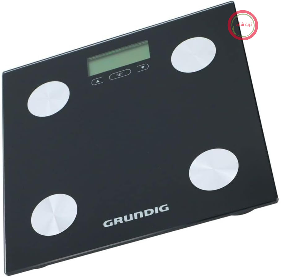 ترازوی دیجیتال حمام Grundig با آنالیز بدن: چربی بدن و توده عضلانی - حافظه برای 12 نفر - حداکثر 180 کیلوگرم - شیشه - مشکی