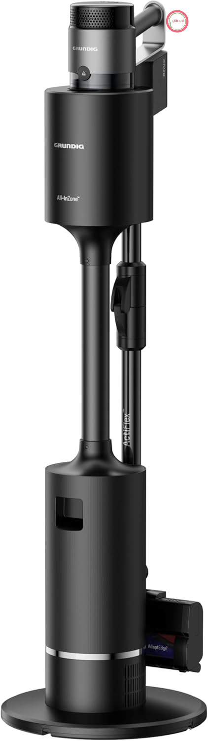 جاروبرقی بی‌سیم دو در یک GRUNDIG VCP 9431 Pro، HyperClean، فناوری CyclonStorm، لوله خم‌شونده، ۳ سطح قدرت مکش، موتور ۴۵۰ وات، مخزن گرد و غبار ۵۰۰ میلی‌لیتری، تا ۶۰ دقیقه کارکرد، نقره‌ای-مشکی