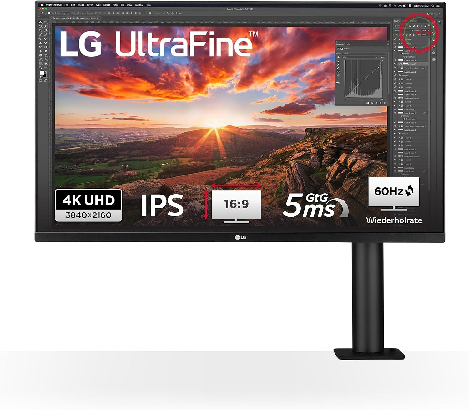 مانیتور ال‌جی LG Ultrafine Ergo 32UN880K-B.AEU (32 اینچ) 4K UHD IPS، HDR10