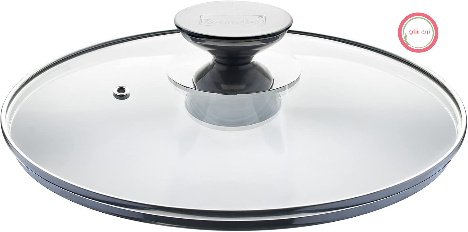 درب قابلمه برندس آلمان Berndes 7024 نسخه ویژه تیتانیوم، SignoCAST®، ColorCAST®، گرانیت 24 سانتی‌متر قطر، درب شیشه‌ای، نشکن و مقاوم در برابر حرارت
