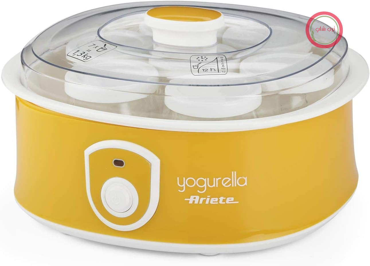 ماست ساز برقی Ariete 617 Yogurella - 7 شیشه - 1.3 کیلوگرم ماست خانگی - 20 وات - سفید و ژله ای