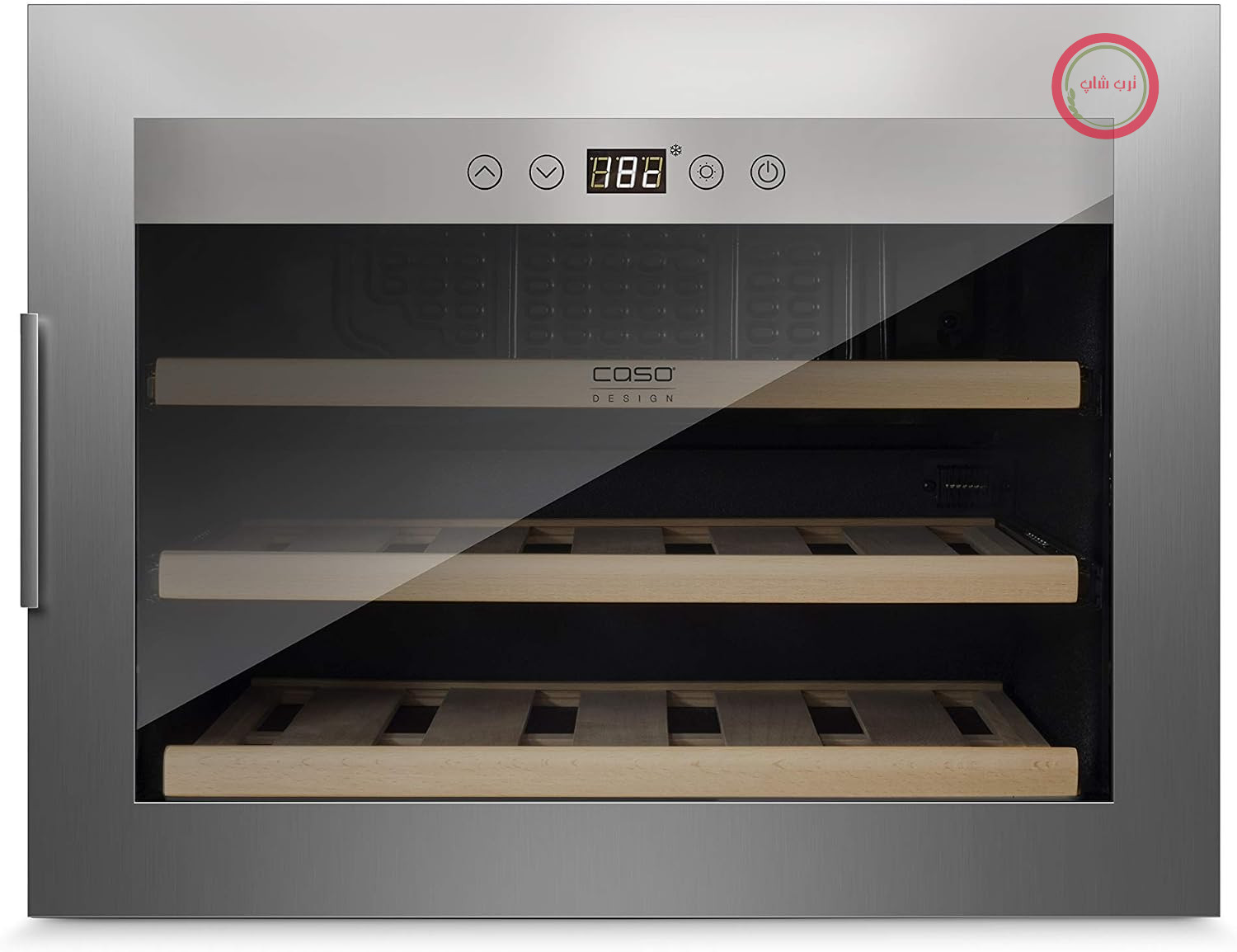 یخچال نوشیدنی و بطری کاسو آلمان Caso WineSafe 18 EB Inox برای 18 بطری، دستگاه توکار، اندازه استاندارد