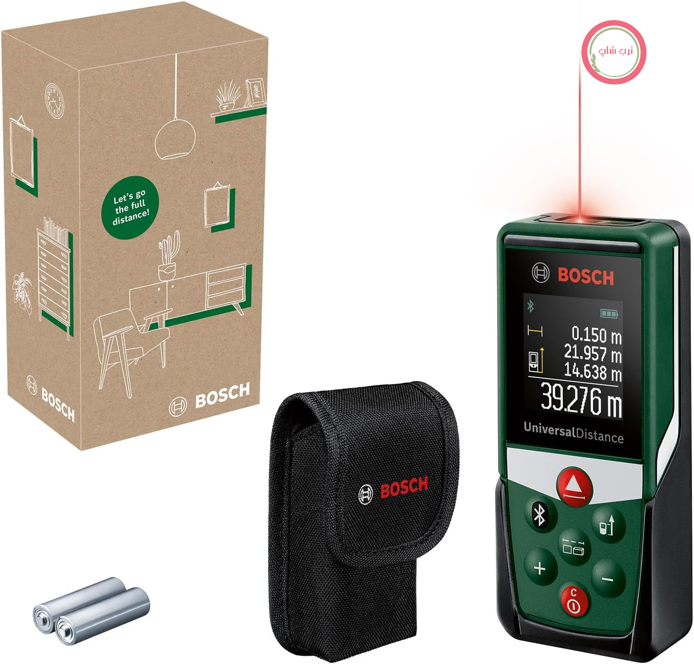 متر لیزری بوش آلمان Bosch مدل UniversalDistance 50C (اندازه‌گیری دقیق فاصله تا ۴۰ متر، اتصال بلوتوث