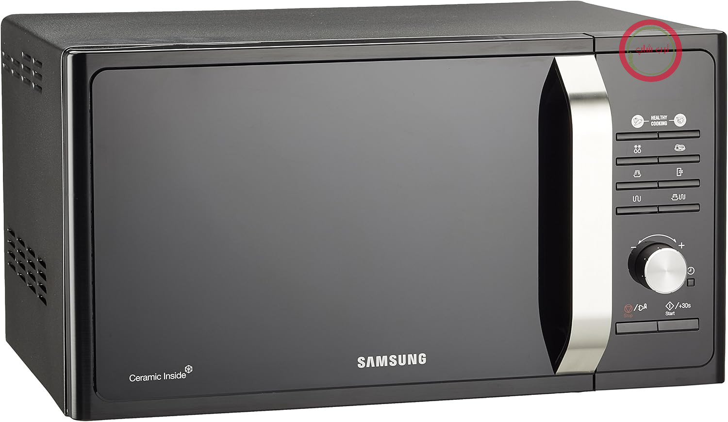 مایکروویو سامسونگ Samsung مدل MG23F302TAK، ۸۰۰ وات، گریل ۱۱۰۰ وات، ظرفیت ۲۳ لیتر، رنگ مشکی