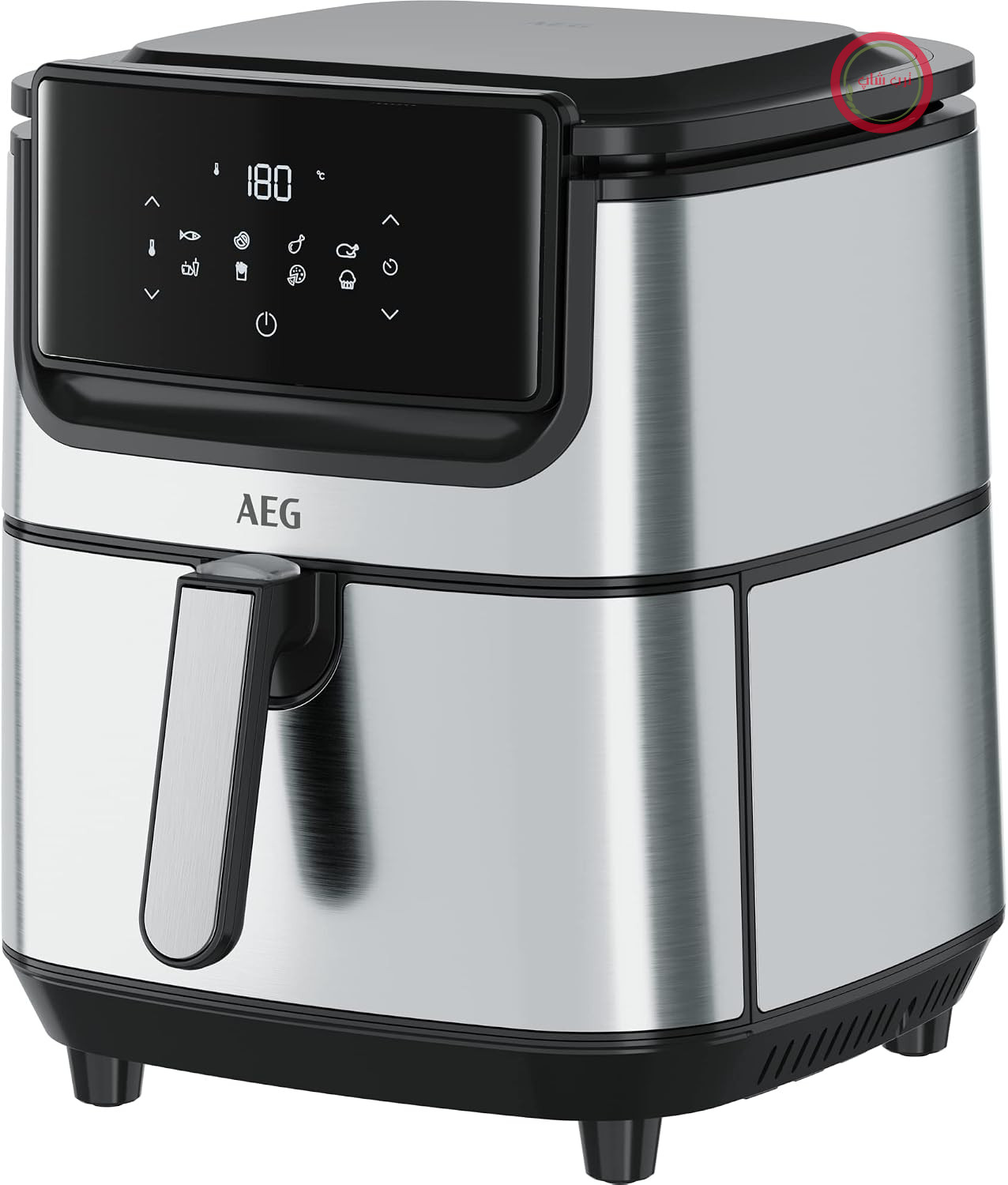 سرخ کن هوای گرم AEG AF6-1-6ST (سرخ کردن، کباب کردن، برشته کردن، پخت با/بدون روغن، 8 برنامه از پیش تعیین شده، ظرفیت XXL، قابل شستشو در ماشین ظرفشویی، صفحه نمایش لمسی LED، قابل برنامه ریزی، استیل ضد زنگ)