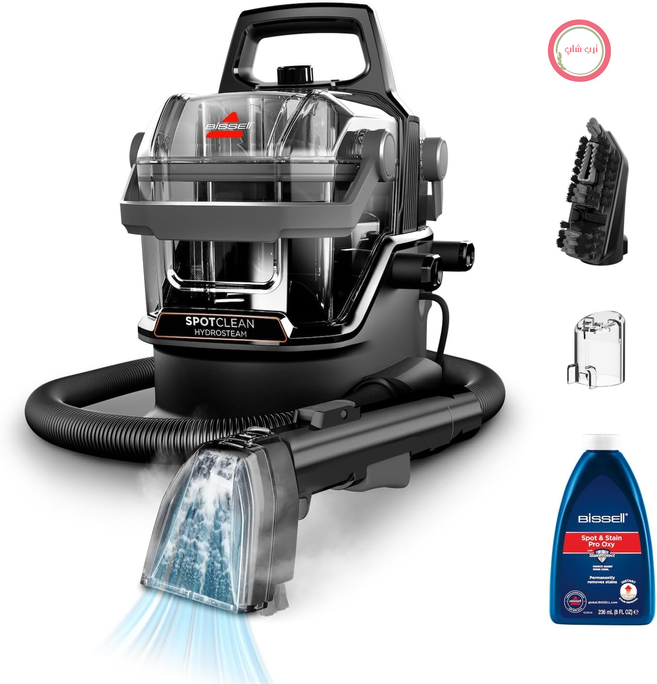 فرش و مبل شوی بیسل آمریکا BISSELL SpotClean HydroSteam 1000W 3689N | شوینده مبلمان با فناوری HydroSteam، جاروبرقی مرطوب برای فرش، روکش مبلمان، ماشین و موارد دیگر