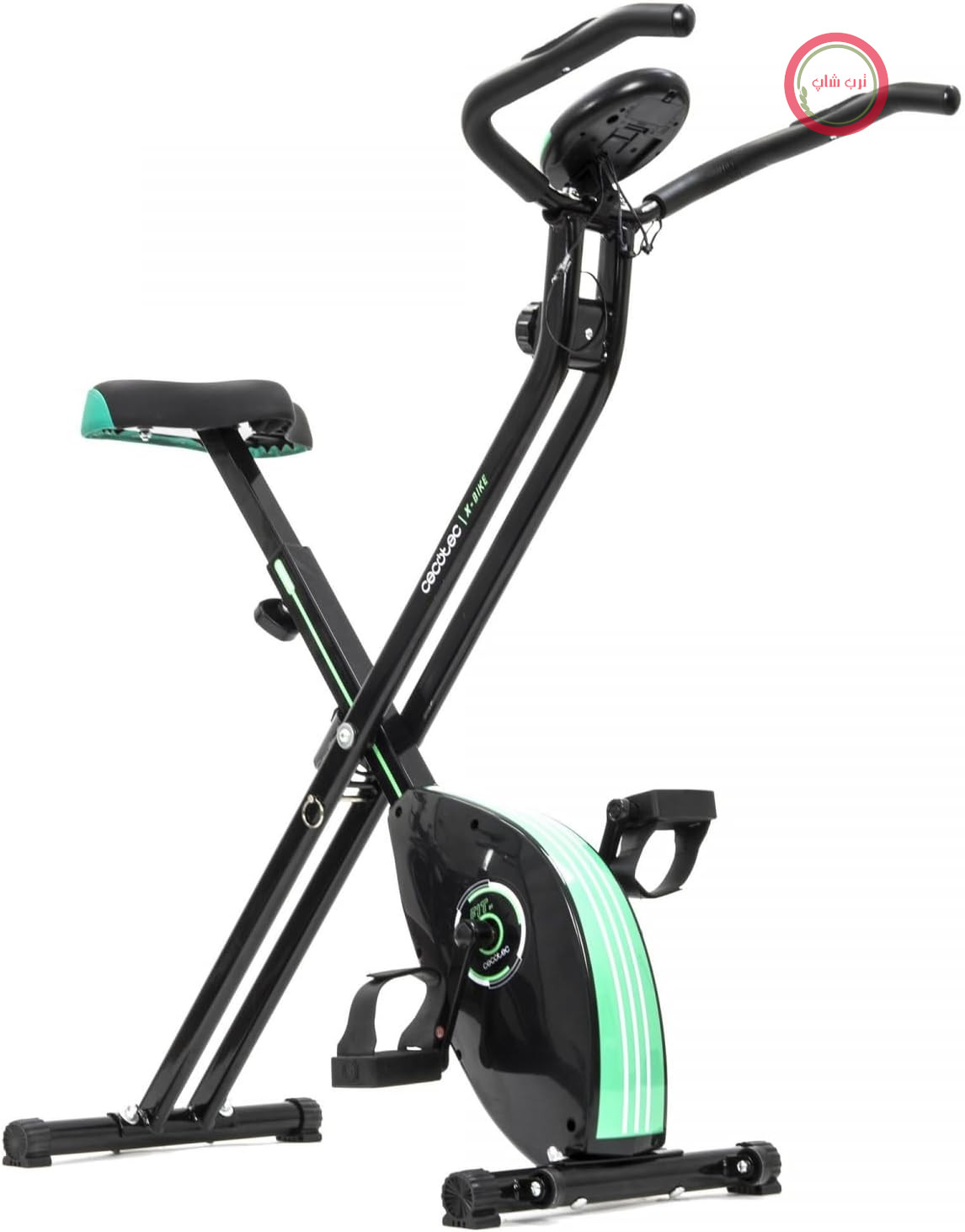 دوچرخه ثابت تاشو سکوتک اسپانیا Cecotec X-Bike 07012، با مقاومت مغناطیسی قابل تنظیم، نمایشگر LCD و ضربان‌سنج
