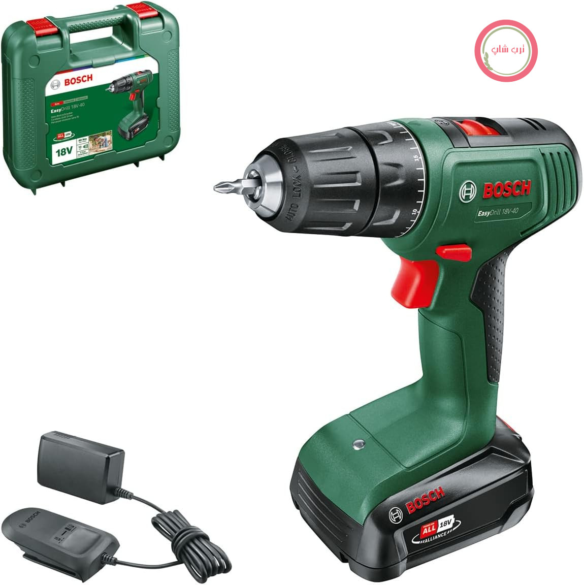 پیچ‌گوشتی شارژی بوش آلمان Bosch مدل EasyDrill 18V - 40 (مناسب برای پیچ کردن یا سوراخکاری در چوب