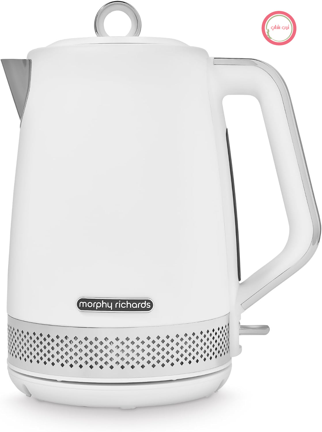 کتری برقی پارچ دار مورفی ریچاردز انگلستان Morphy Richards مدل 108021 با قابلیت تنظیم نور، 1.7 لیتر، سفید
