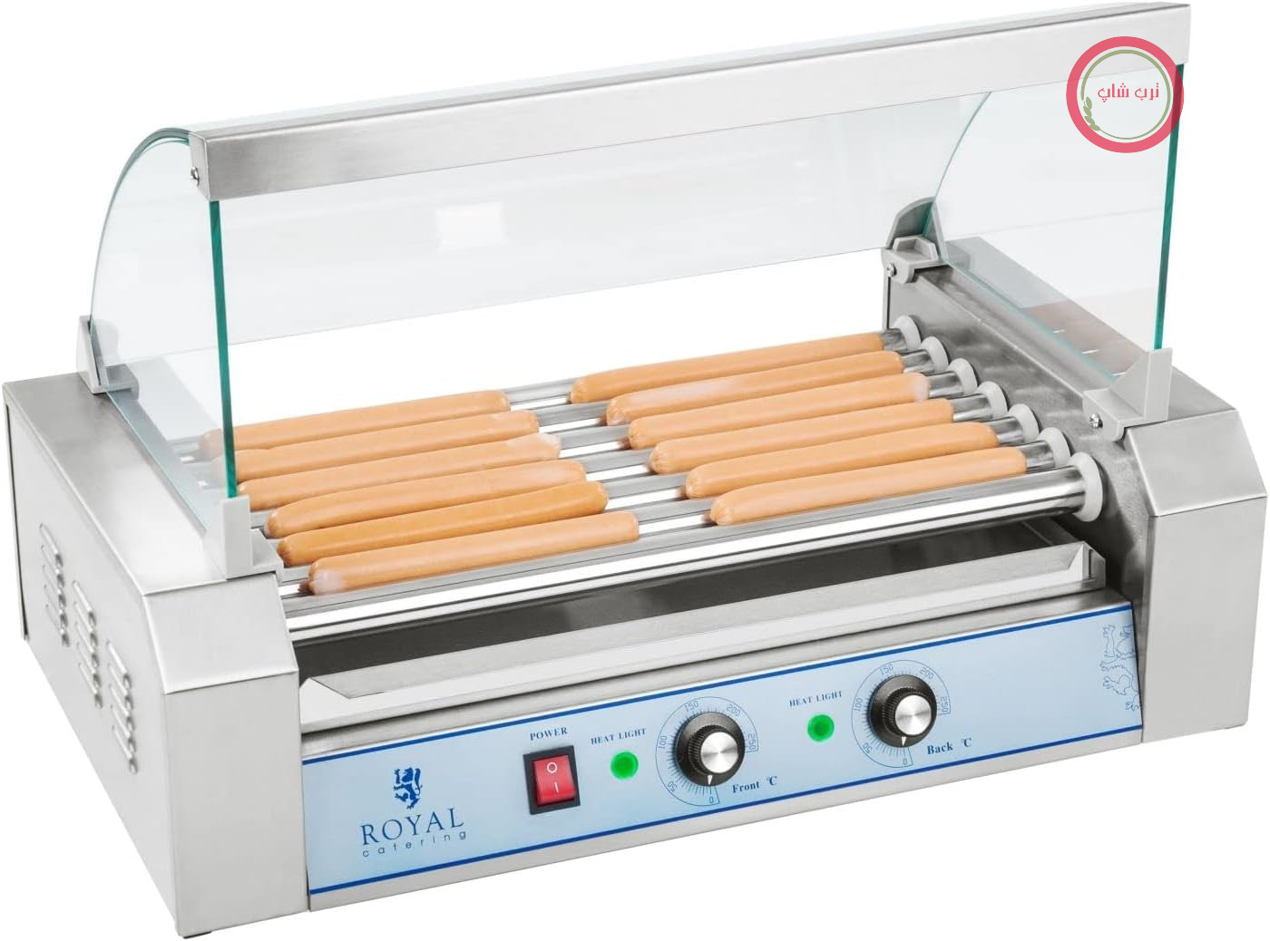 هات‌داگ‌ساز و گریل سوسیس رویال کترینگ آلمان Royal Catering، ۷ رول، ظرفیت ۱۲ سوسیس