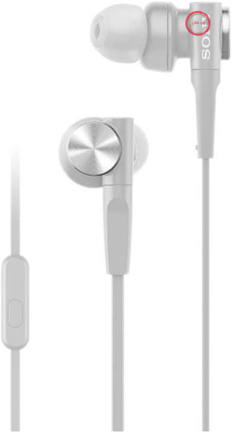 هدفون توگوشی سونی MDR-XB55AP (بیس قوی، میکروفون) سفید