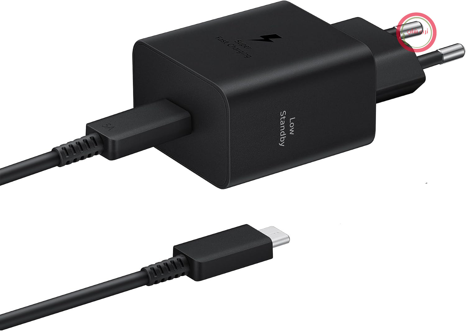 آداپتور شارژ سریع سامسونگ EP-T4511X، شارژر USB-C با شارژ سریع 45 واتی، سازگار با دستگاه‌های سایر تولیدکنندگان، شامل کابل داده، مشکی