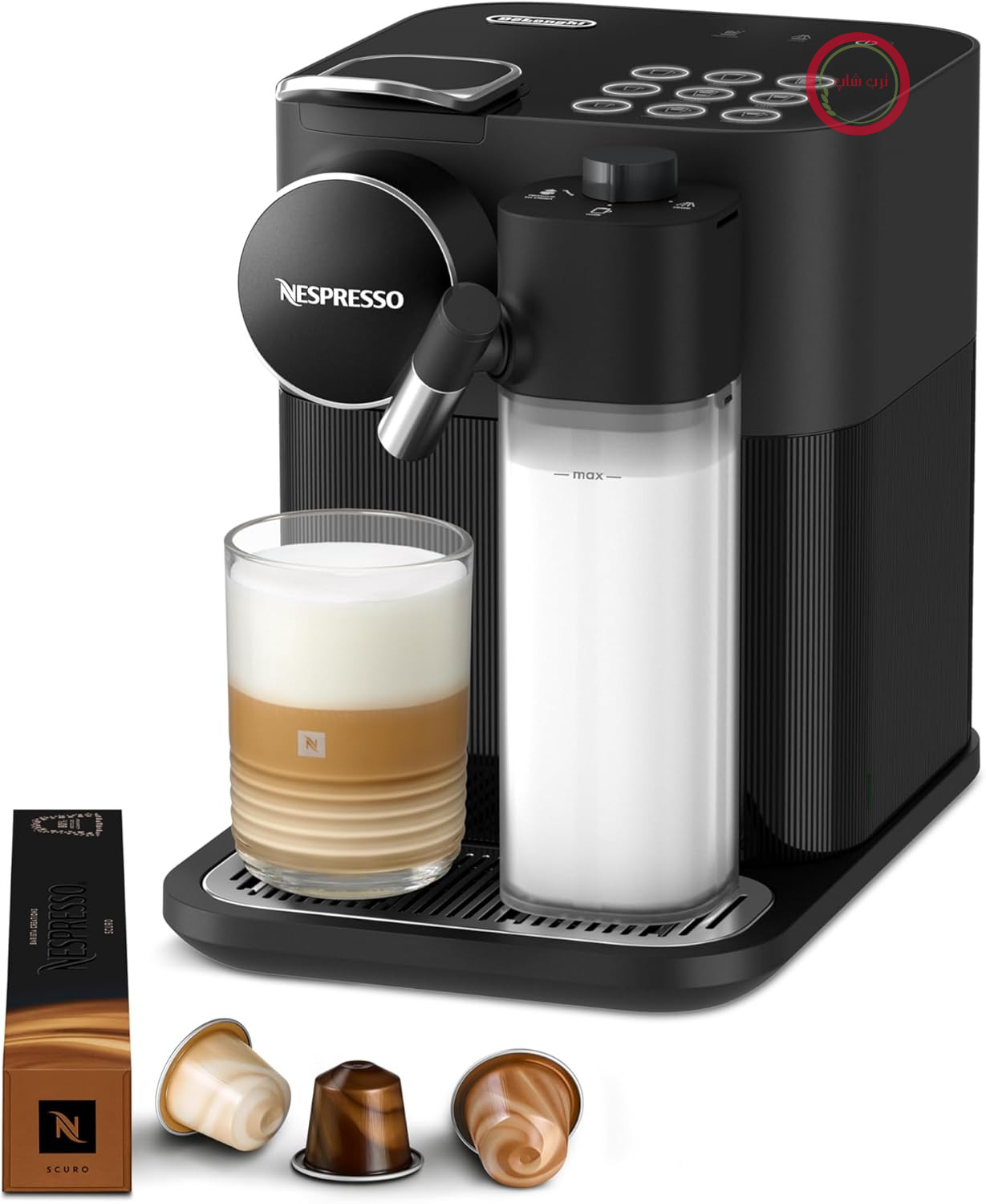 قهوه ساز De'Longhi Nespresso Gran Lattissima EN 640.B با کف کننده شیر 19 بار مشکی