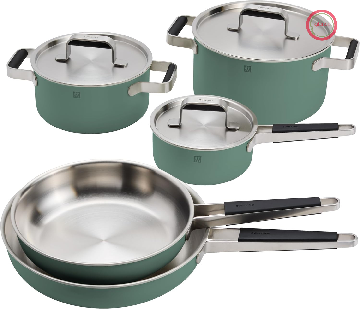 ست لوازم آشپزی ZWILLING مدل Pure - 8 پارچه - استیل ضد زنگ - سبز