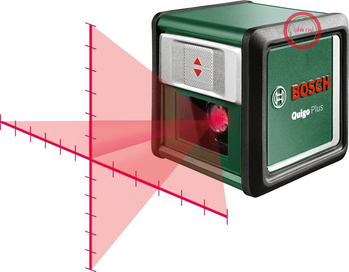 تراز لیزری بوش آلمان Bosch مدل Quigo به همراه سه پایه TT 150 (نسل سوم، برد: 10 متر، در جعبه مقوایی)