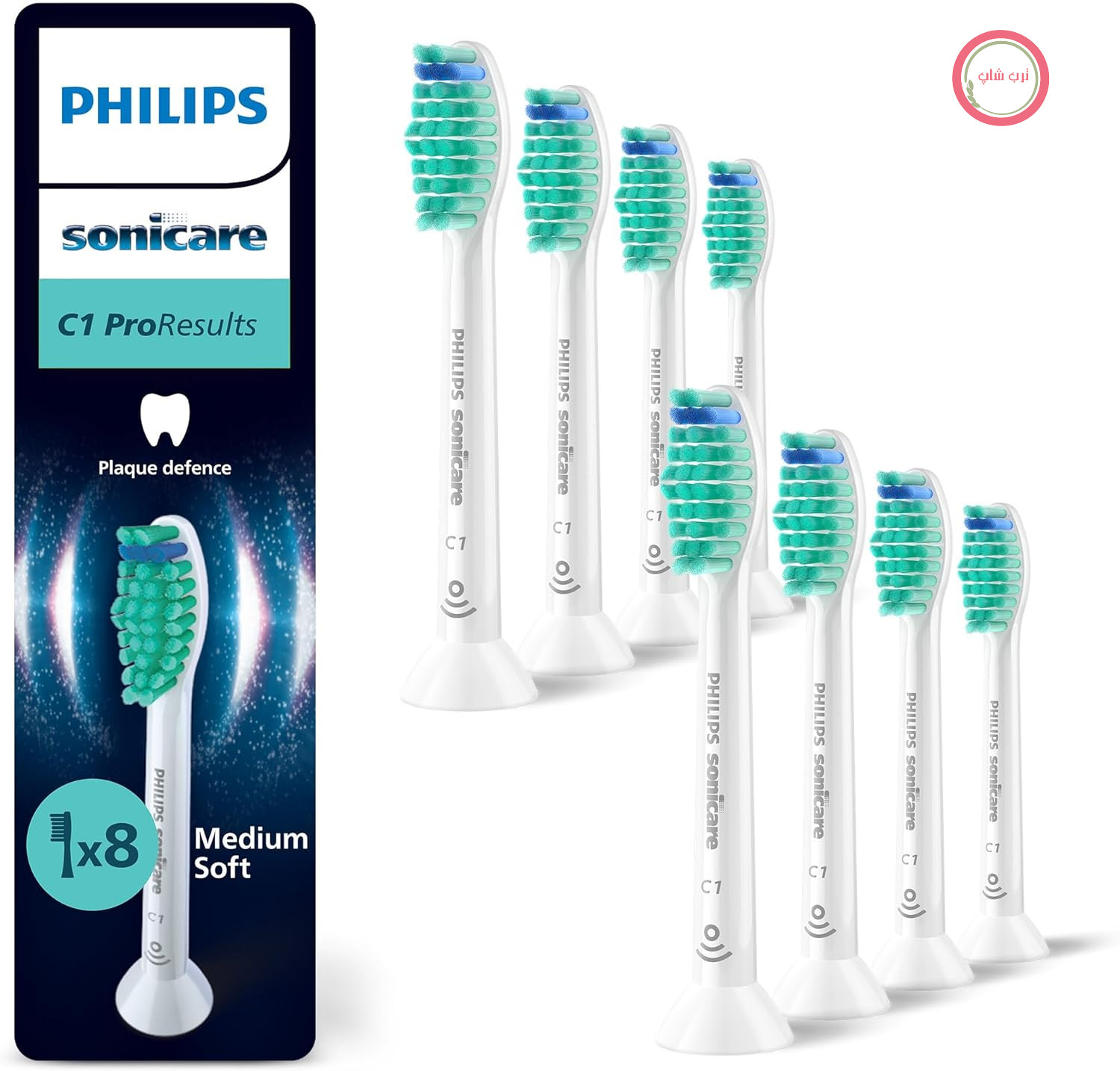 سری‌های برس جایگزین اصلی Philips Sonicare C1 ProResults HX6018/87، سفید، بسته ۸ عددی