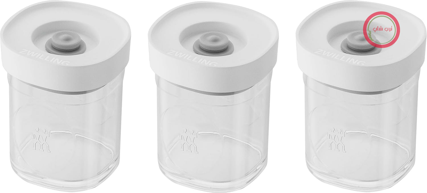 ظرف‌های نگهداری مواد غذایی ZWILLING Fresh & Save Cube - مدل XS - 3 عددی - قابلیت قرار دادن روی هم - درب ضد هوا - ظرف‌های نگهداری با قابلیت خلوت - مناسب برای ماشین ظرفشویی - شفاف