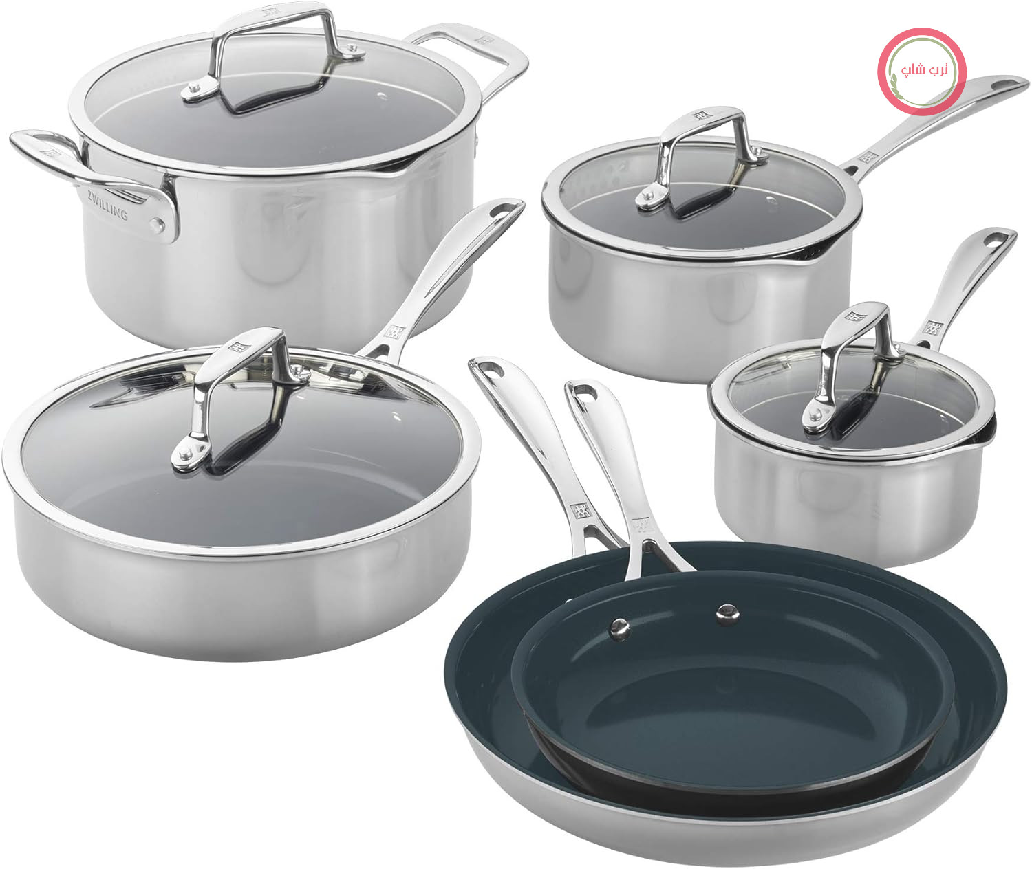 ست لوازم آشپزی ZWILLING Clad CFX - استیل ضد زنگ - سرامیک - پوشش نچسب - 10 تکه