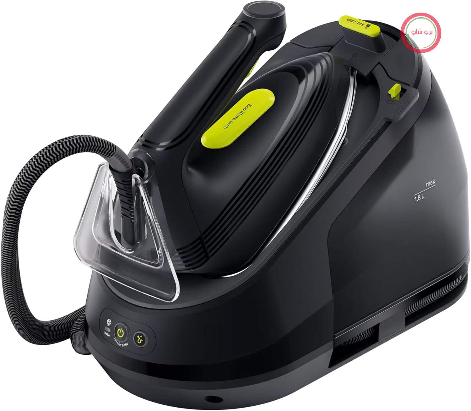 اتو بخار براون CareStyle 3 IS3257BK با فناوری FreeGlide 3D، بخاردهی 125 گرم در دقیقه، گرمایش سریع، حالت iCare، اتوکشی عمودی، مخزن جداشدنی 1.8 لیتری، 2200 وات، مشکی